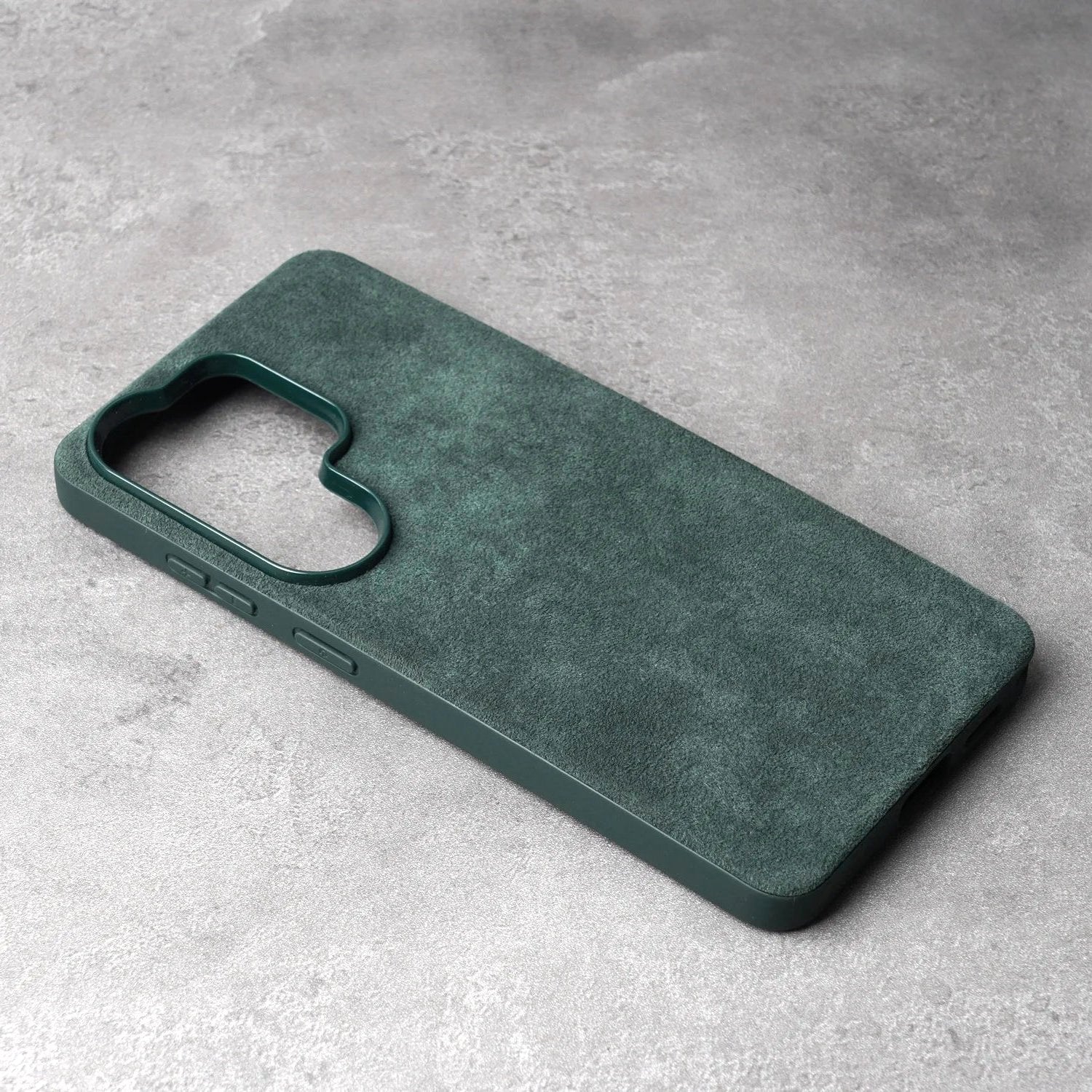 Alcantara Luxe Premium Samsung Galaxy Case Textured Finish green s26 ultra case back view